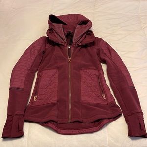 Lululemon Athletica Fleecy Keen Double Zip Hooded Thumb Holes